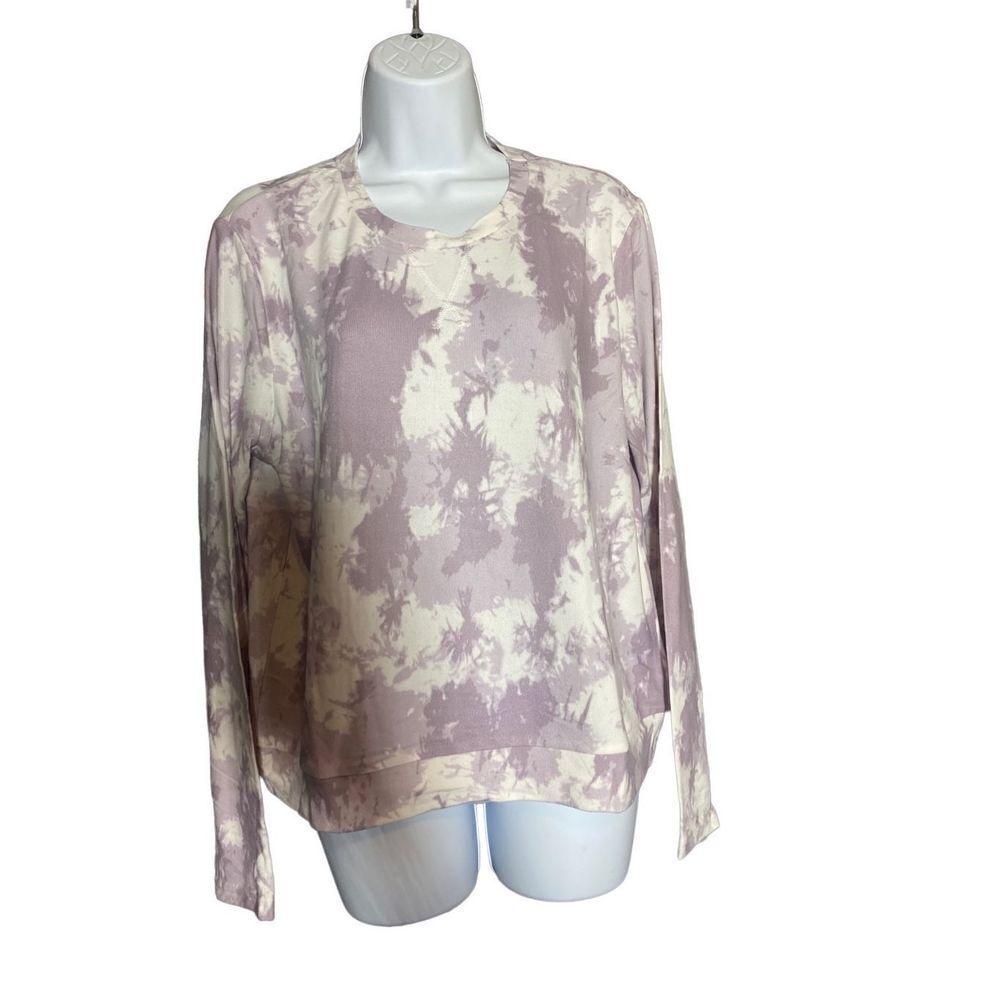 Como Blue Women's Tie-Dye 2 piece set - Long Sleeve Purple / Cream Sweatshirt &
